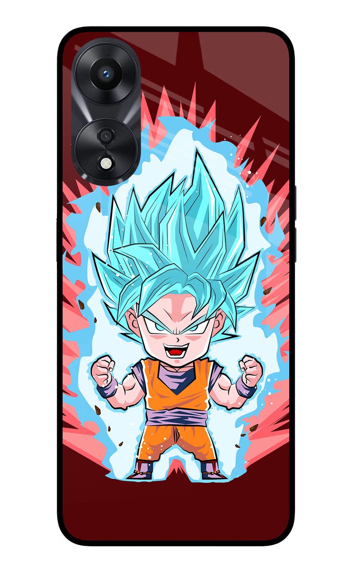 Goku Little Oppo A78 5G Glass Case Back Cover by Casekaro