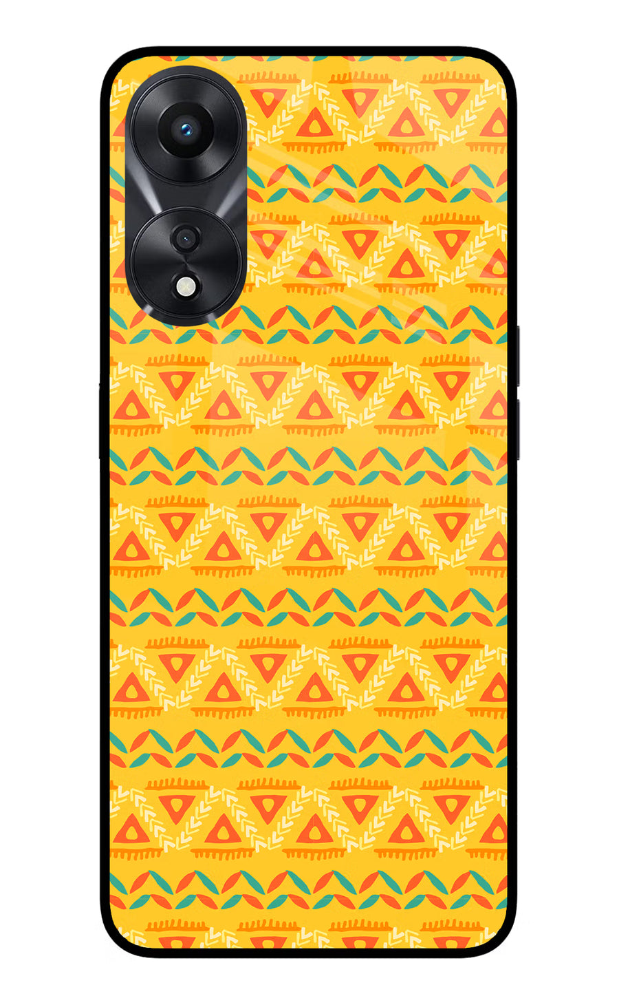 Tribal Pattern Oppo A78 5G Back Cover, Glass case