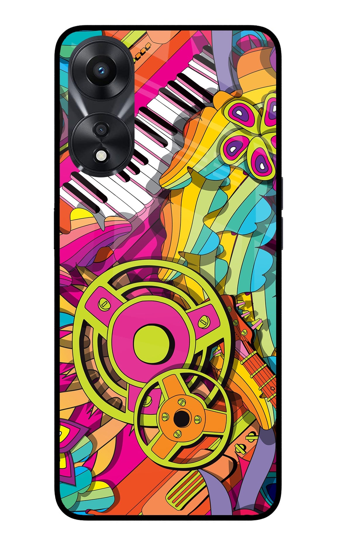 Music Doodle Oppo A78 5G Glass Case