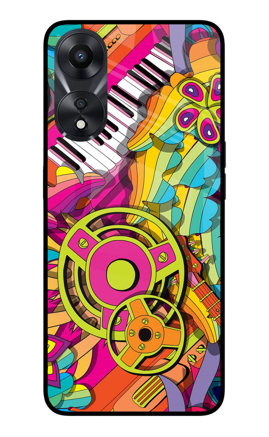 Music Doodle Oppo A78 5G Glass Case