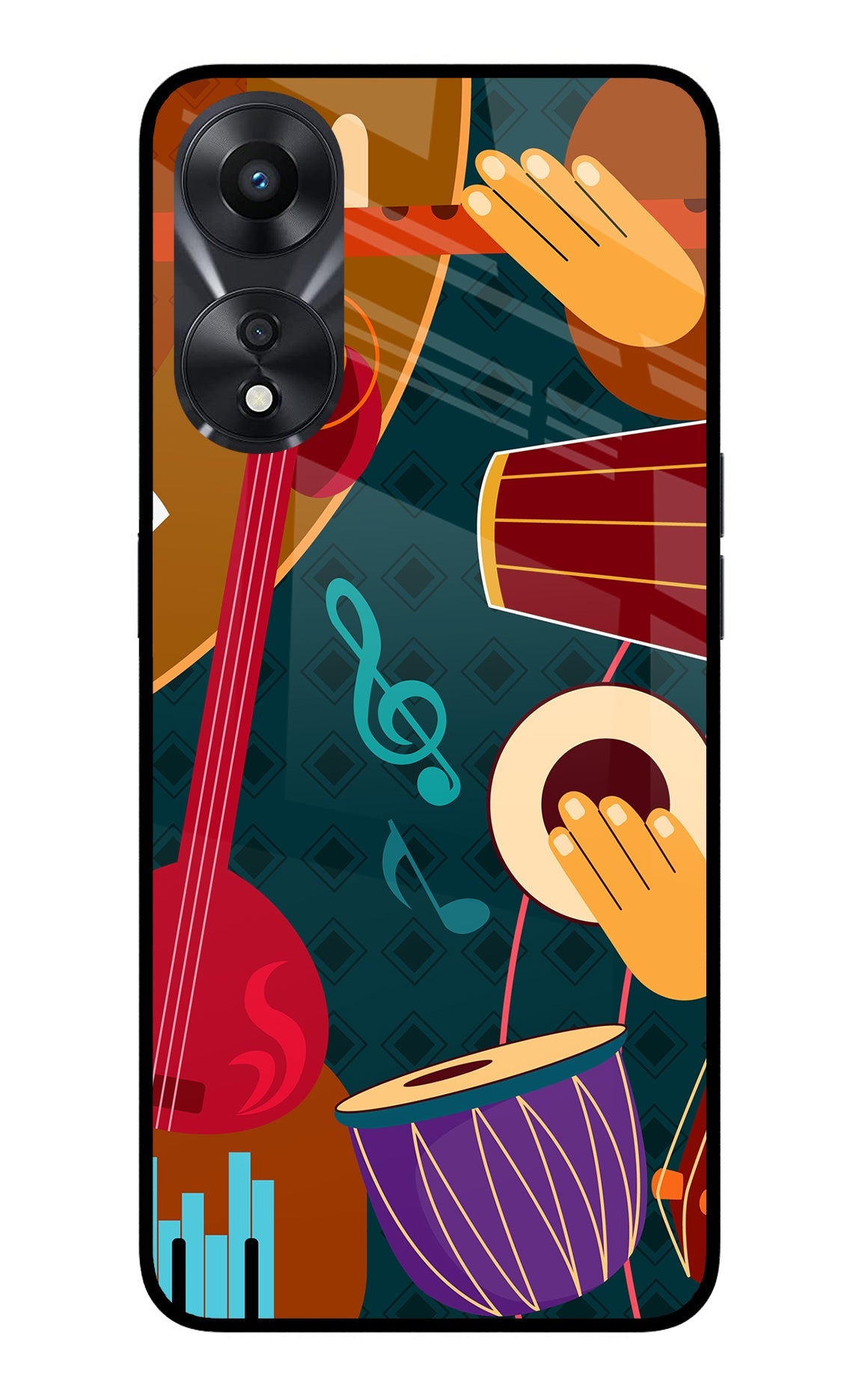 Music Instrument Oppo A78 5G Glass Case