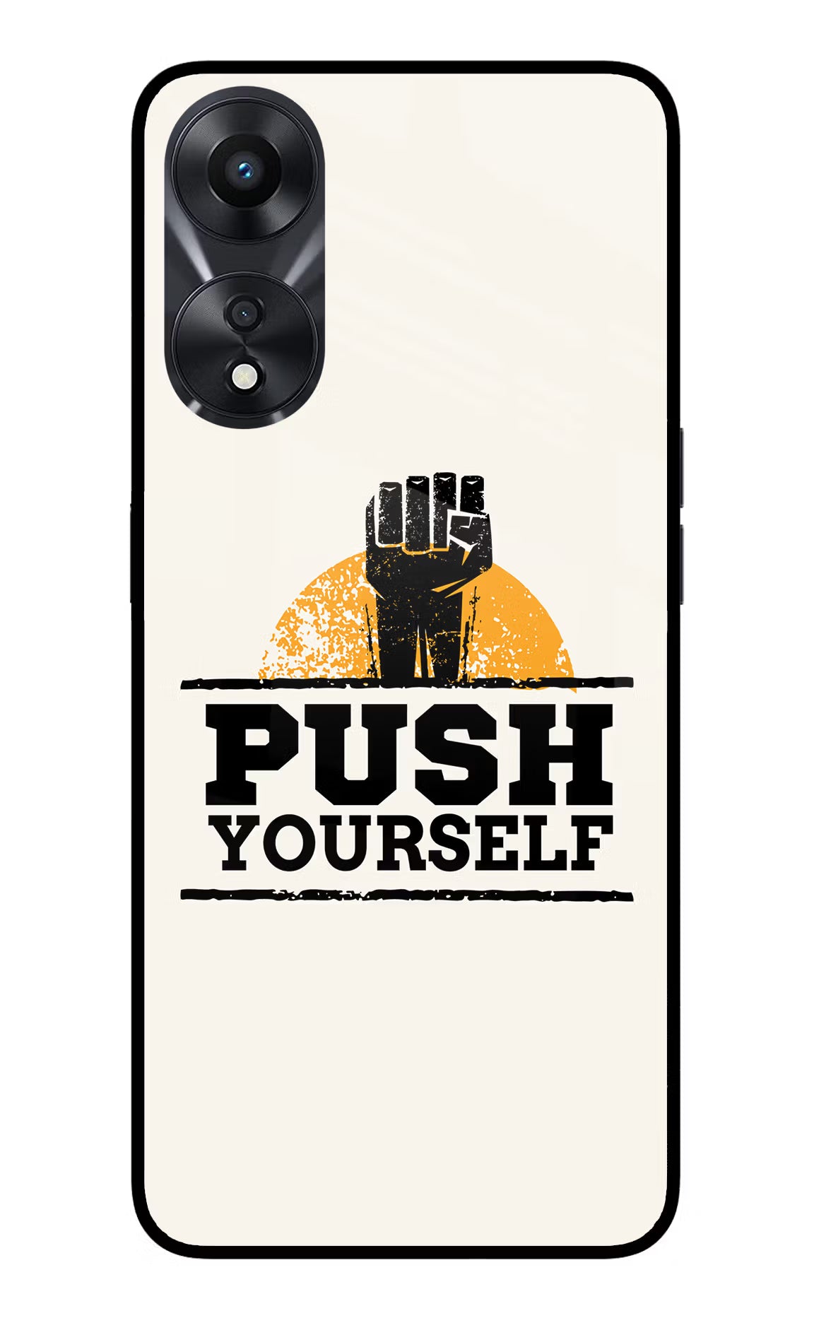 Push Yourself Oppo A78 5G Glass Case Back Cover by Casekaro