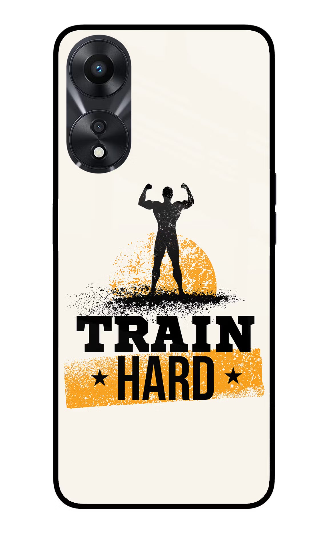 Train Hard Oppo A78 5G Glass Case Back Cover by Casekaro