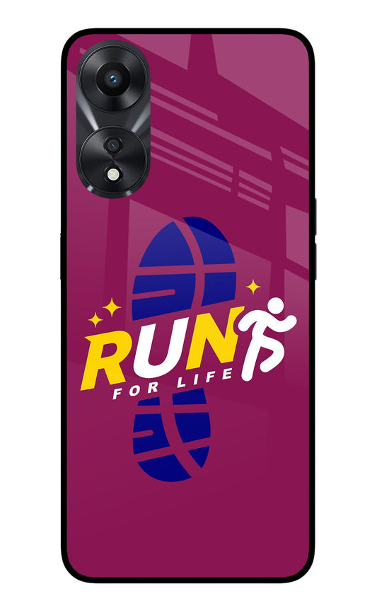 Run for Life Oppo A78 5G Glass Case