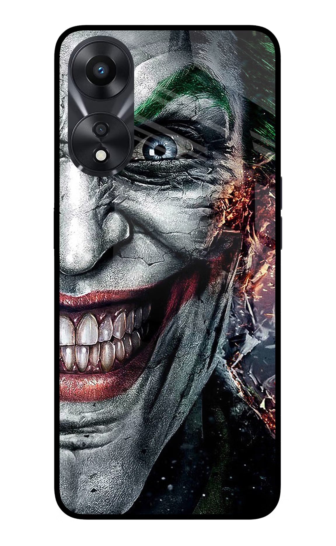 Joker Cam Oppo A78 5G Glass Case Back Cover by Casekaro