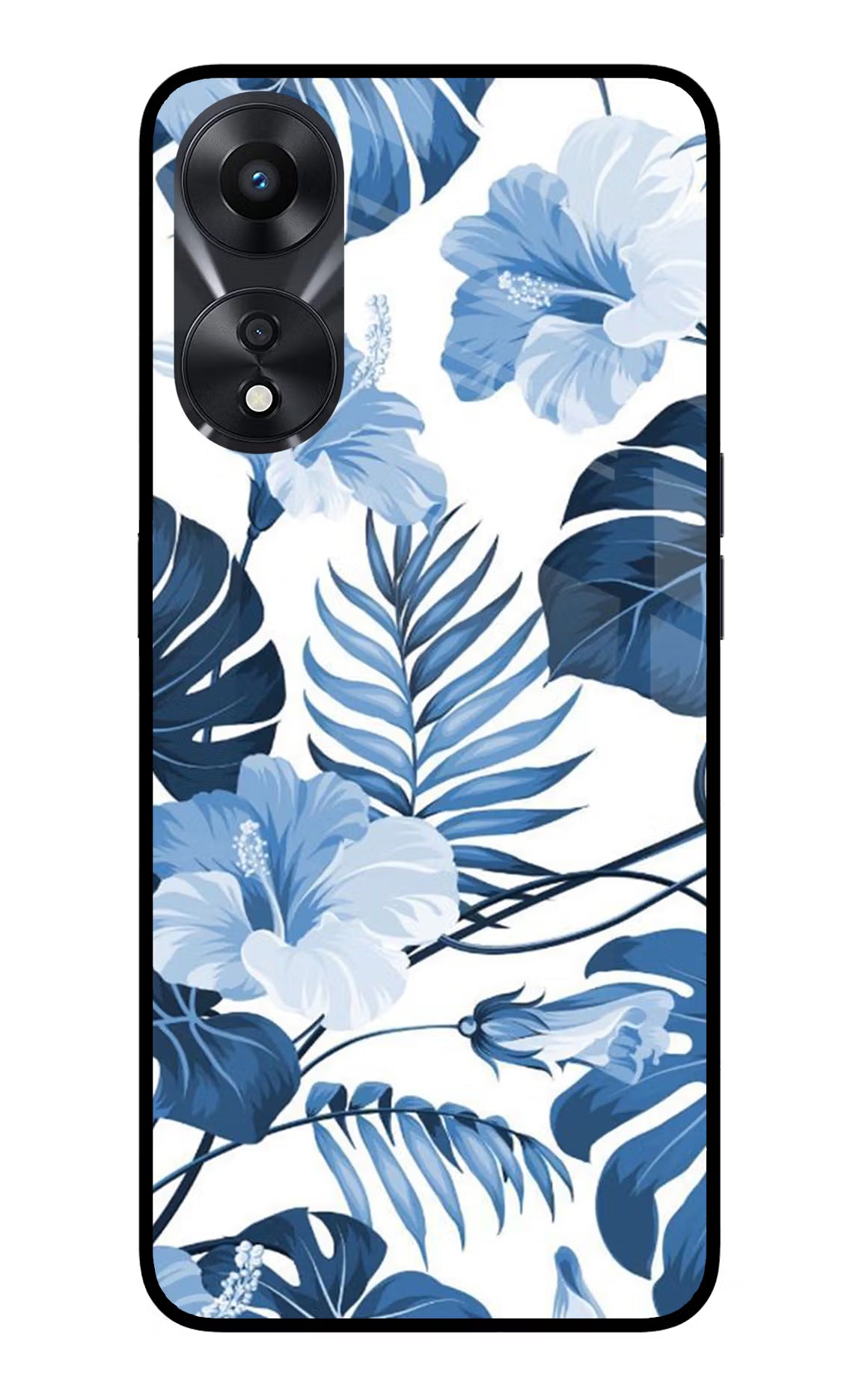 Fabric Art Oppo A78 5G Glass Case Back Cover by Casekaro