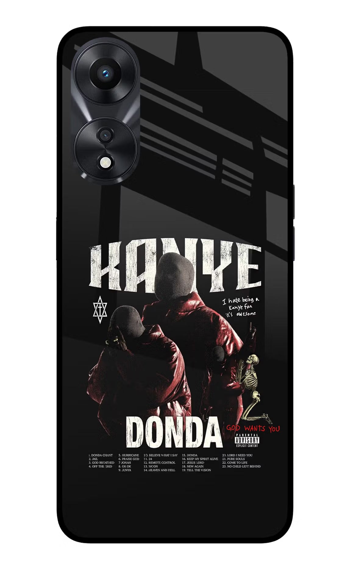 Donda Kanye West Oppo A78 5G Glass Case Back Cover by Casekaro