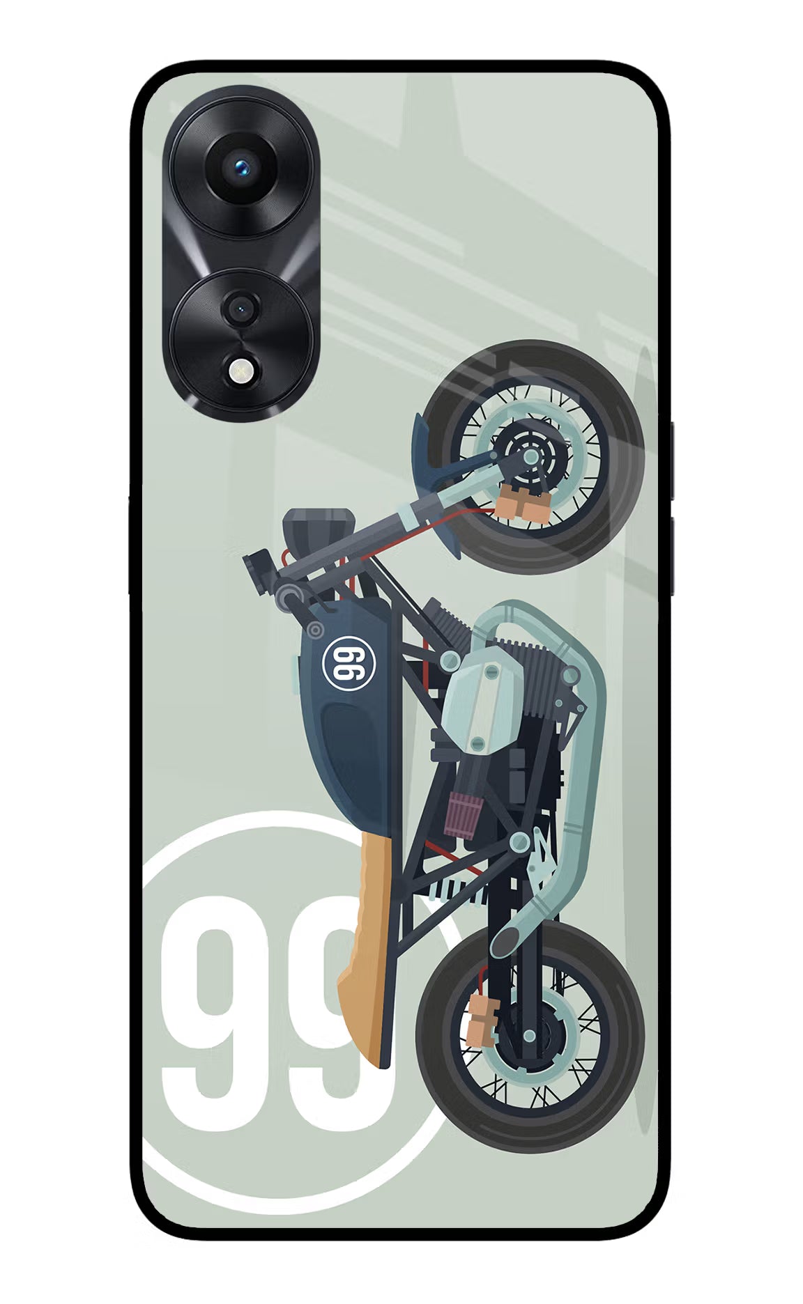 Classic Cafe Racer 99 Oppo A78 5G Glass Case