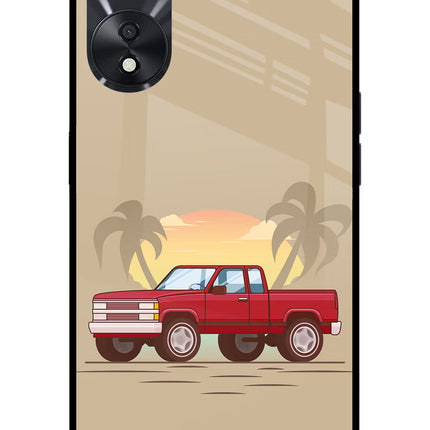 Desert Classic Drive Oppo A78 5G Glass Case Back Cover by Casekaro