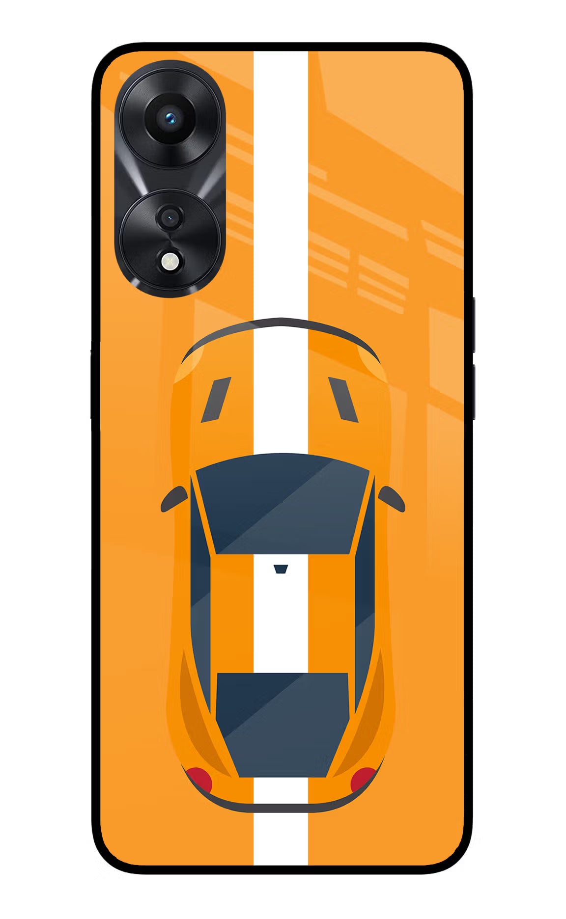 Highway Pursuit Oppo A78 5G Glass Case Back Cover by Casekaro