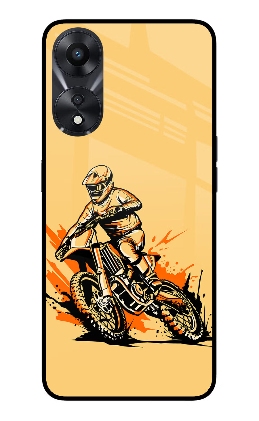 Off-Road Fury Oppo A78 5G Back Cover, Glass case
