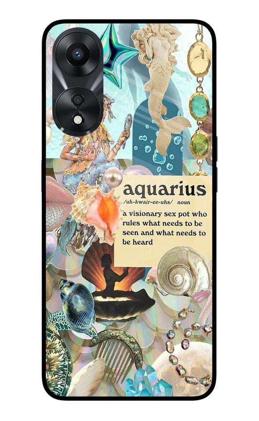 Aquarius Zodiac Oppo A78 5G Glass Case