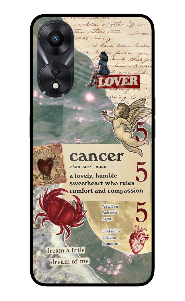 Cancer Zodiac Oppo A78 5G Glass Case