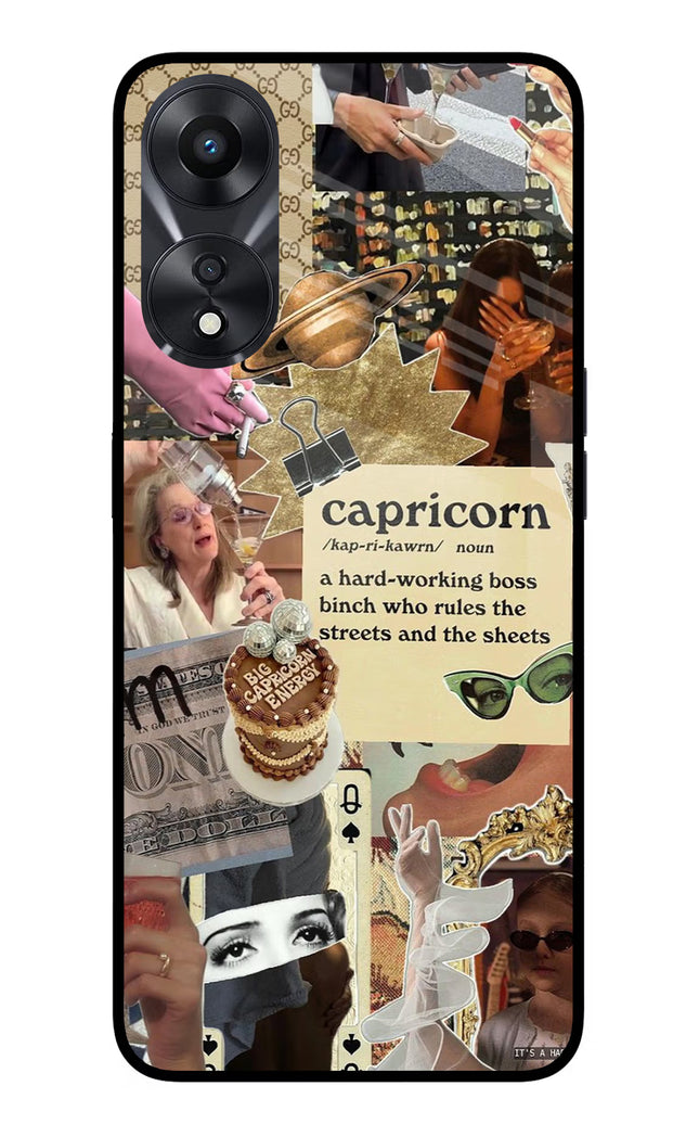 Capricorn Zodiac Oppo A78 5G Glass Case
