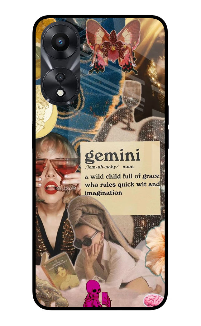 Gemini Zodiac Oppo A78 5G Glass Case