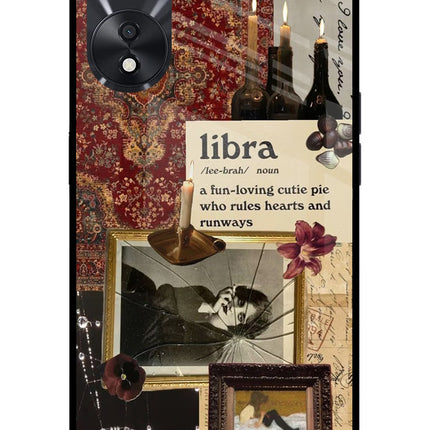 Libra Zodiac Oppo A78 5G Glass Case Back Cover by Casekaro