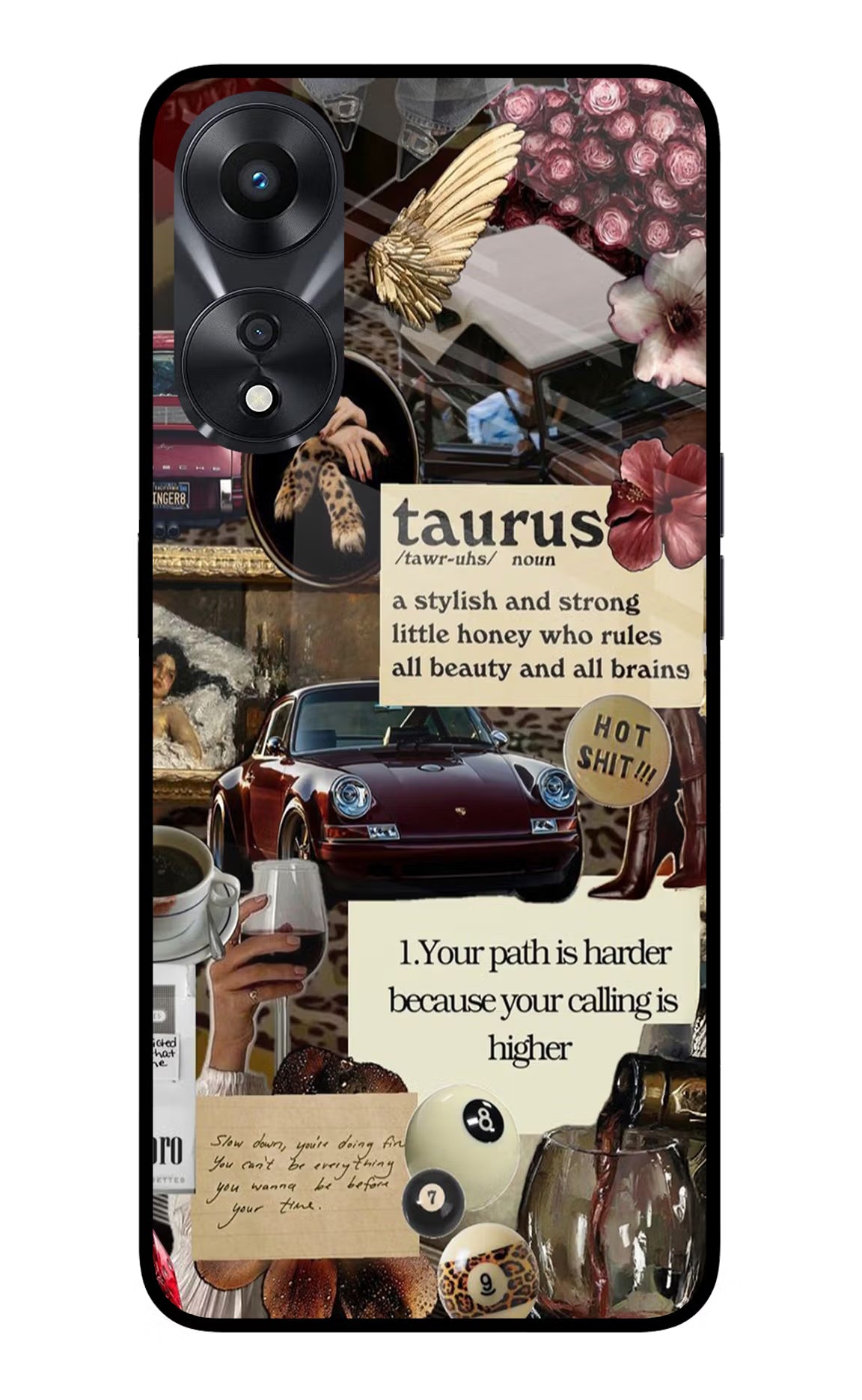 Taurus Zodiac Oppo A78 5G Glass Case Back Cover by Casekaro