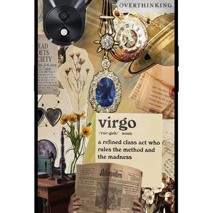 Virgo Zodiac Oppo A78 5G Glass Case Back Cover by Casekaro
