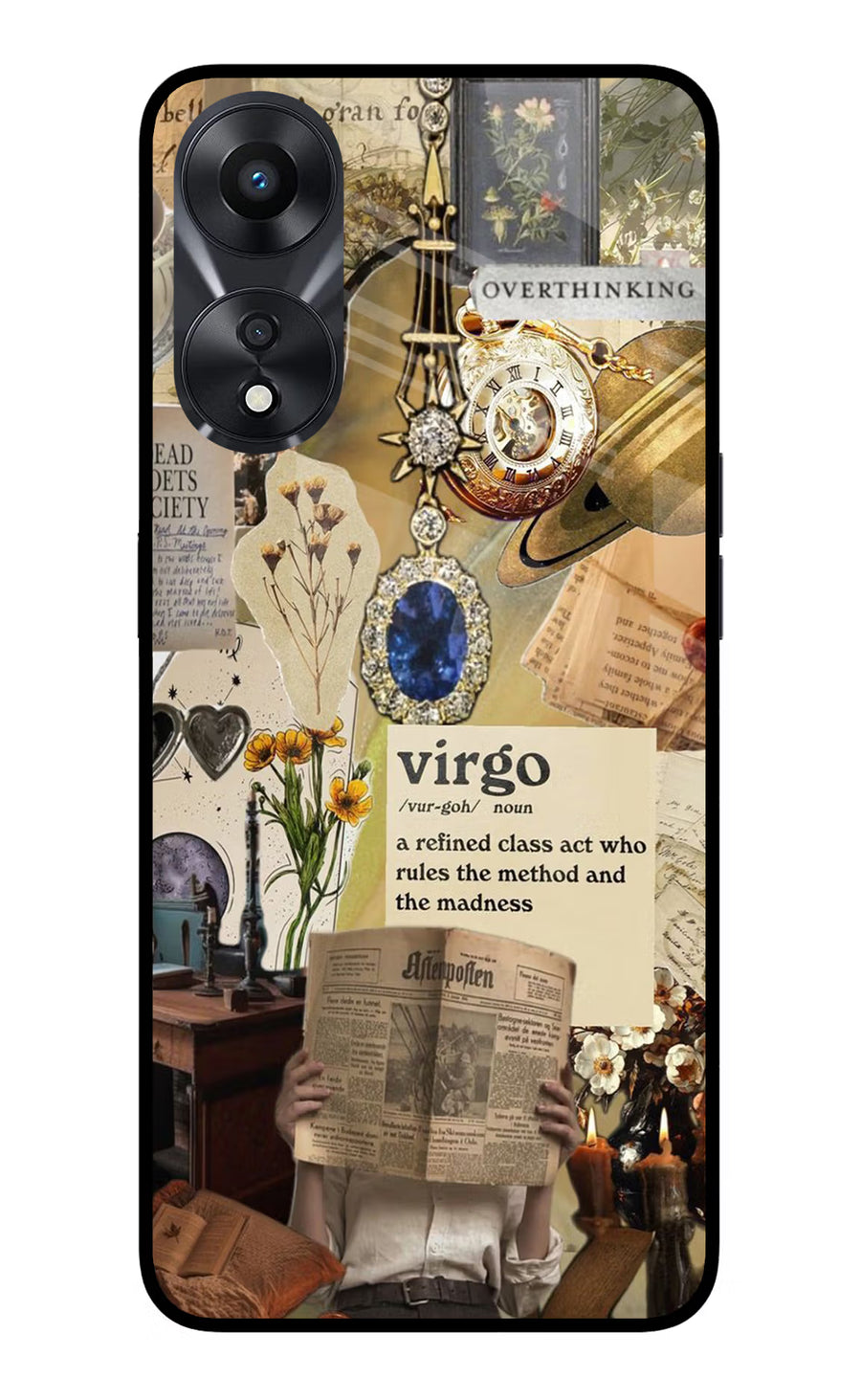 Virgo Zodiac Oppo A78 5G Back Cover, Glass case