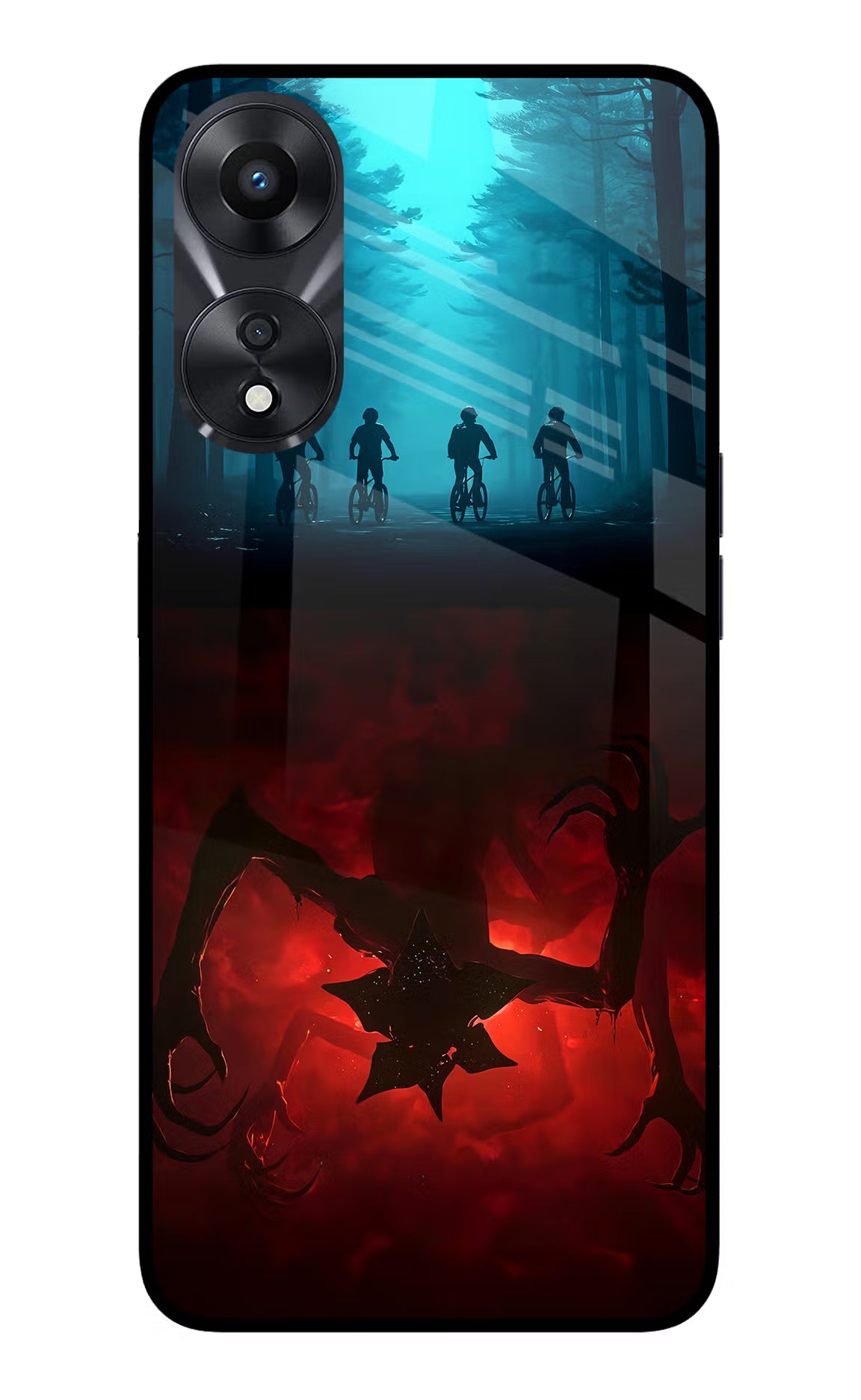 Ordinary Things Downside Up Oppo A78 5G Glass Case Back Cover by Casekaro