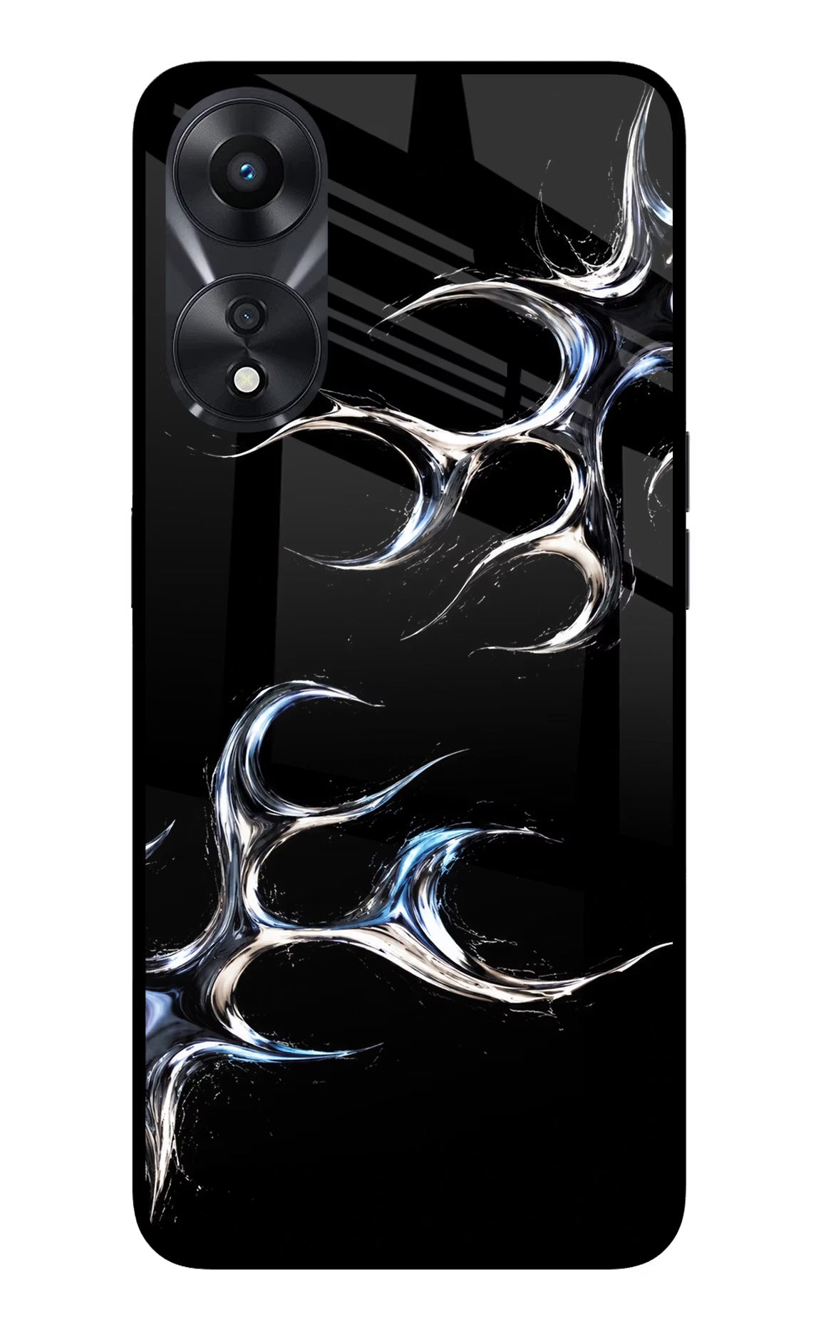 Chrome Tribal Oppo A78 5G Glass Case Back Cover by Casekaro