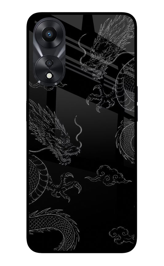 Twin Dragons Oppo A78 5G Glass Case