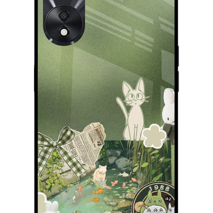 Aesthetic anime Oppo A78 5G Glass Case
