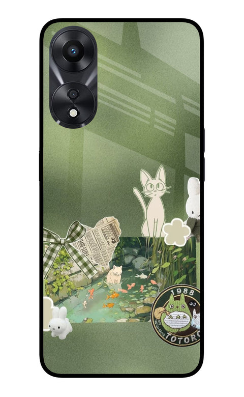 Aesthetic anime Oppo A78 5G Glass Case
