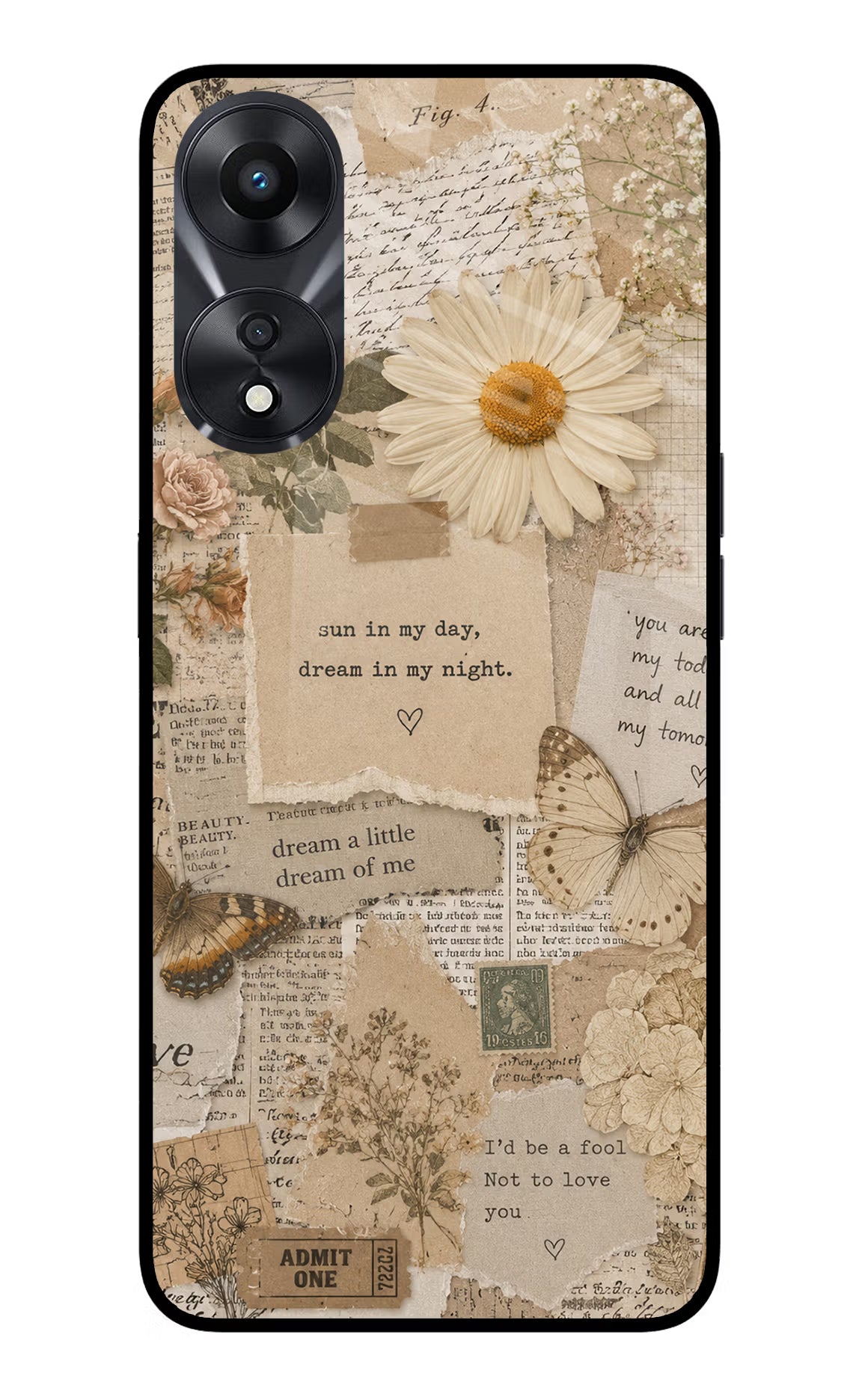 Vintage case Oppo A78 5G Glass Case Back Cover by Casekaro