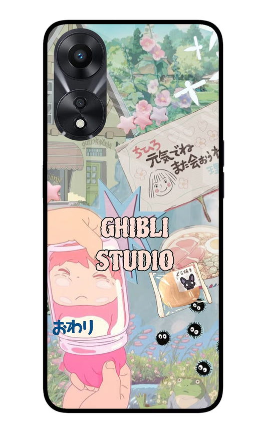 Studio Ghibli Oppo A78 5G Glass Case