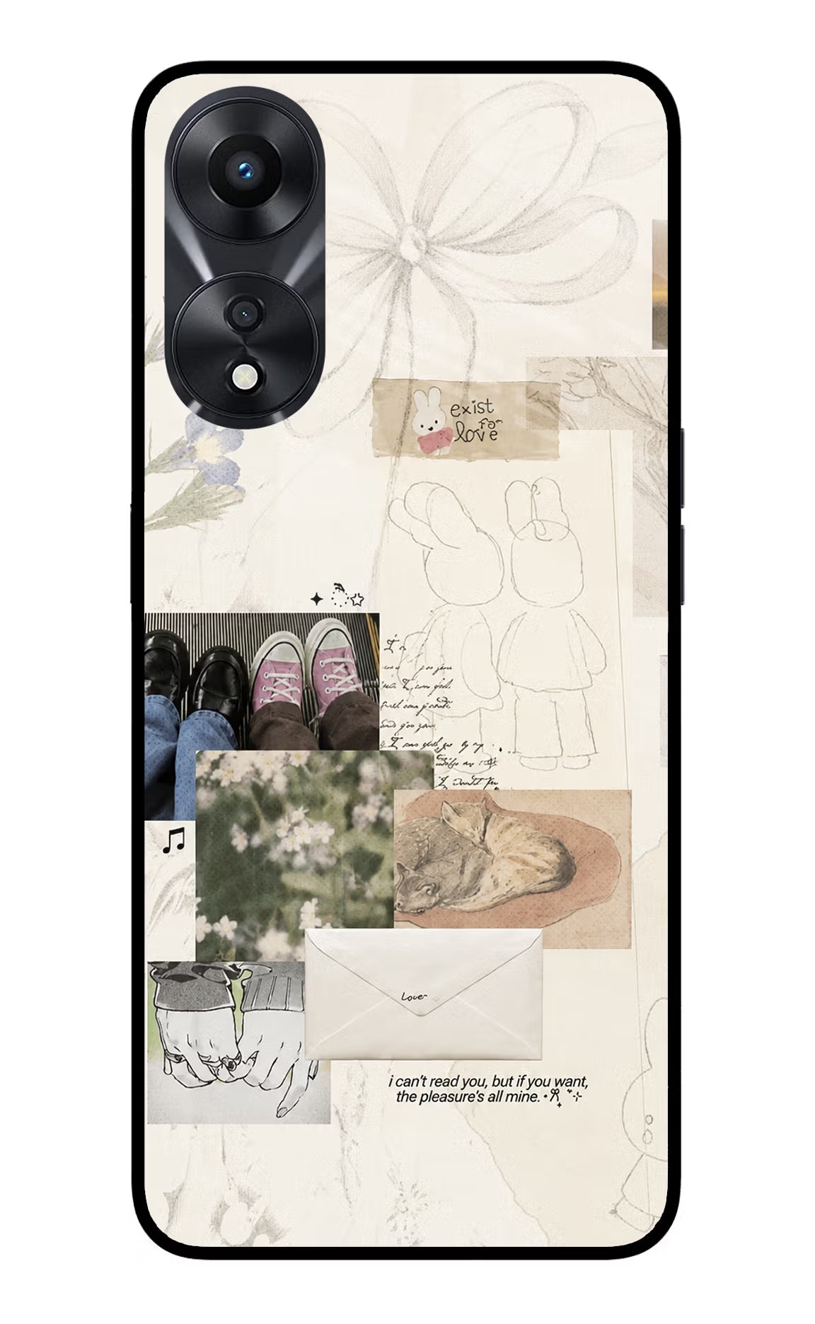 Soft Aesthetic Oppo A78 5G Glass Case