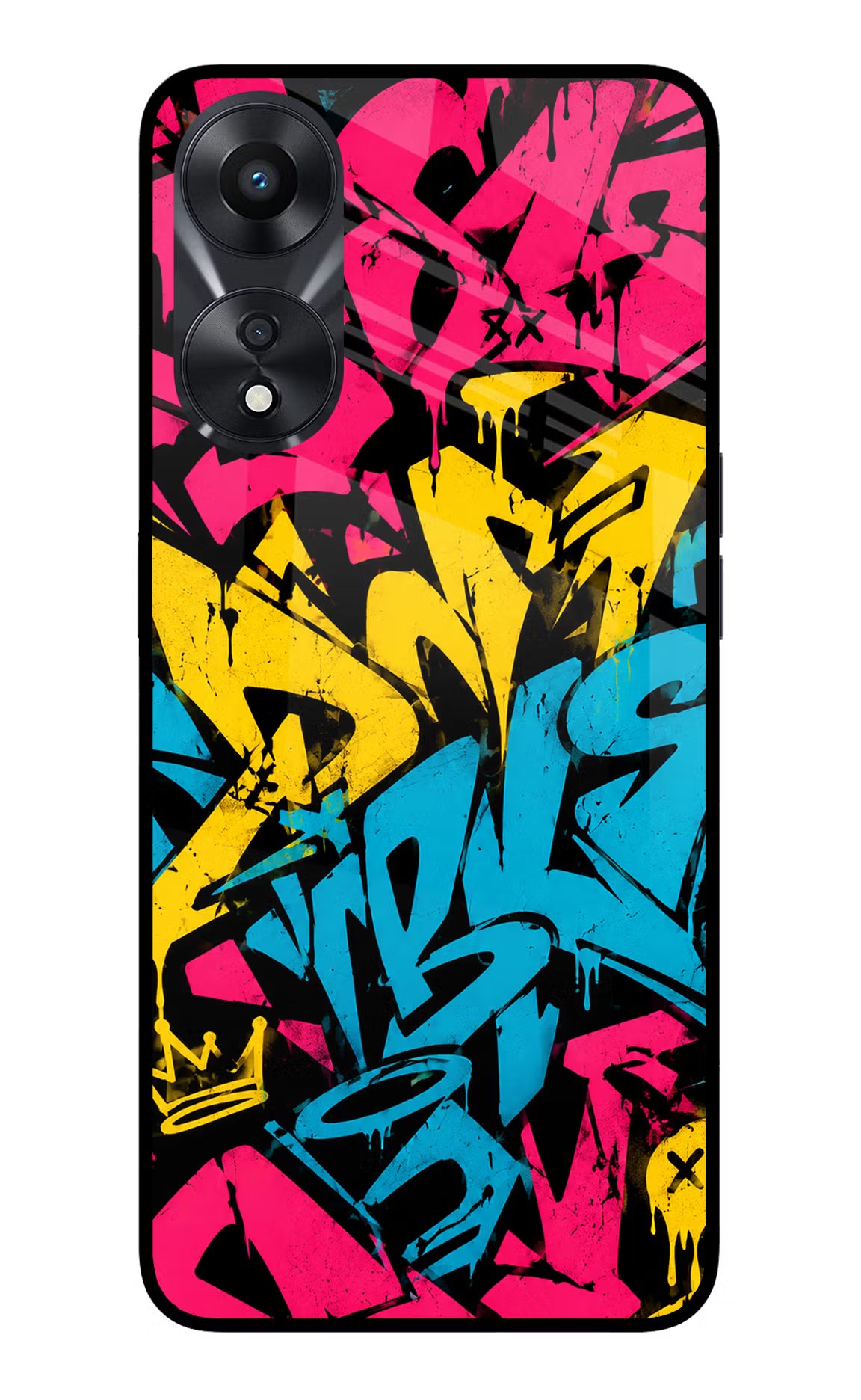 Graffiti Vibe Oppo A78 5G Glass Case