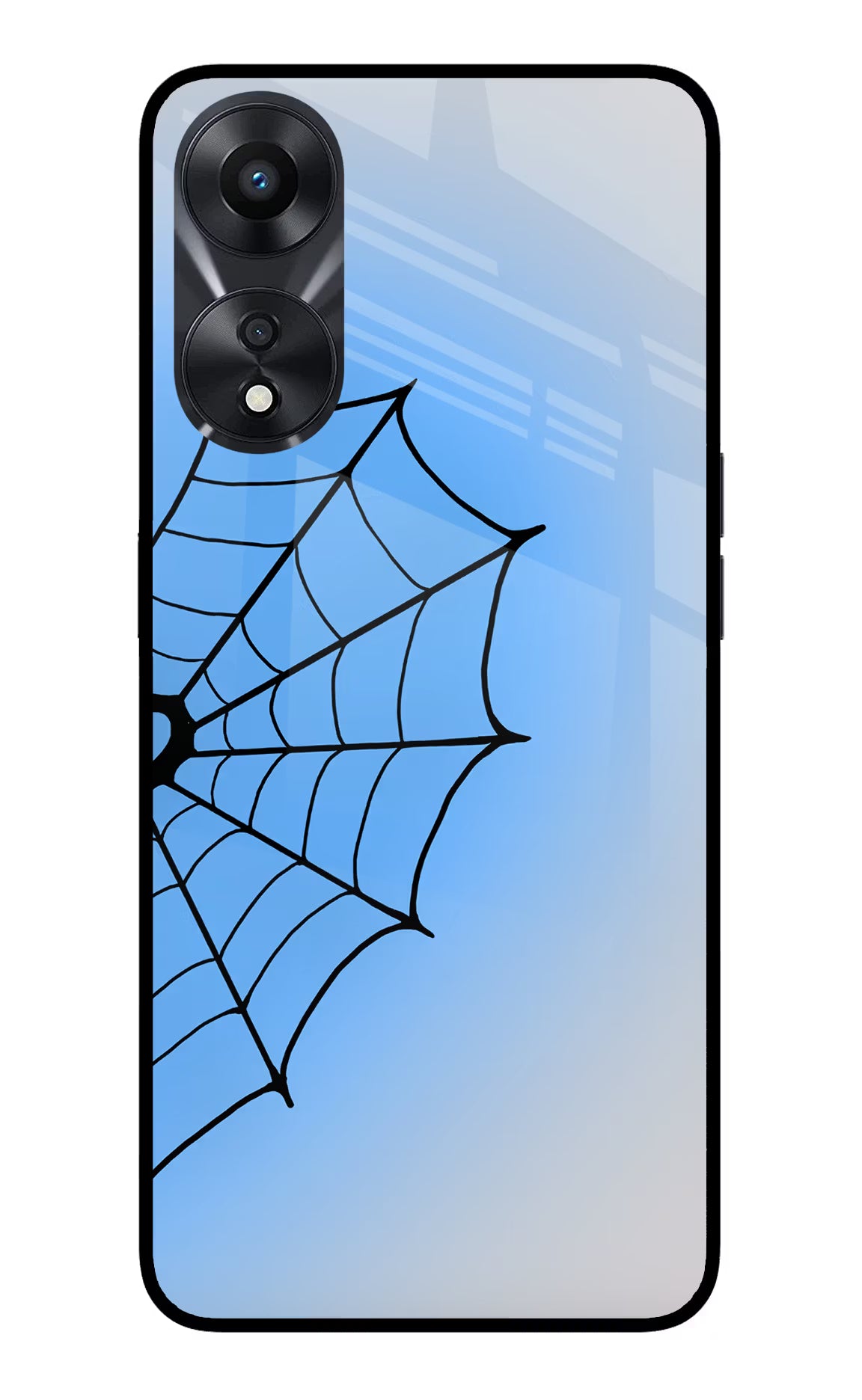 Blue Web Oppo A78 5G Glass Case