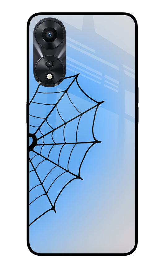Blue Web Oppo A78 5G Glass Case