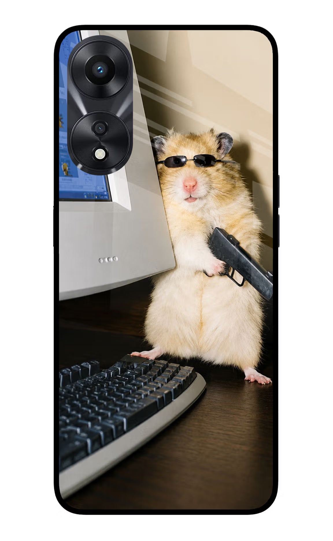 Hacker Hamster Oppo A78 5G Glass Case