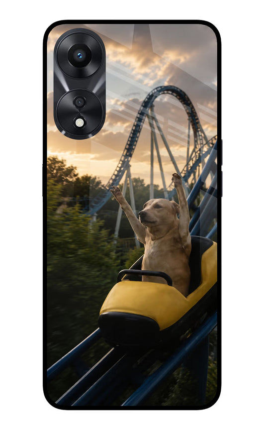 Rollercoaster Dog Oppo A78 5G Glass Case