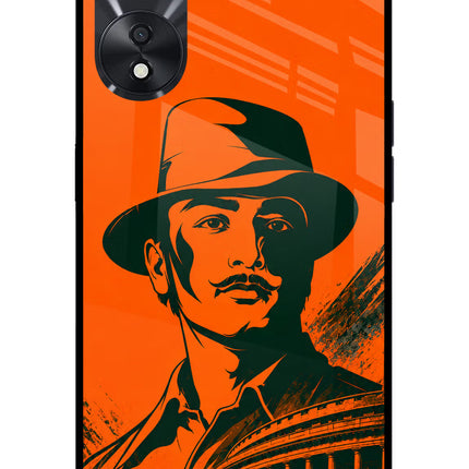 Bhagat Singh Legacy Oppo A78 5G Glass Case Back Cover by Casekaro