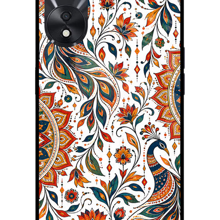 White Mayura Oppo A78 5G Glass Case