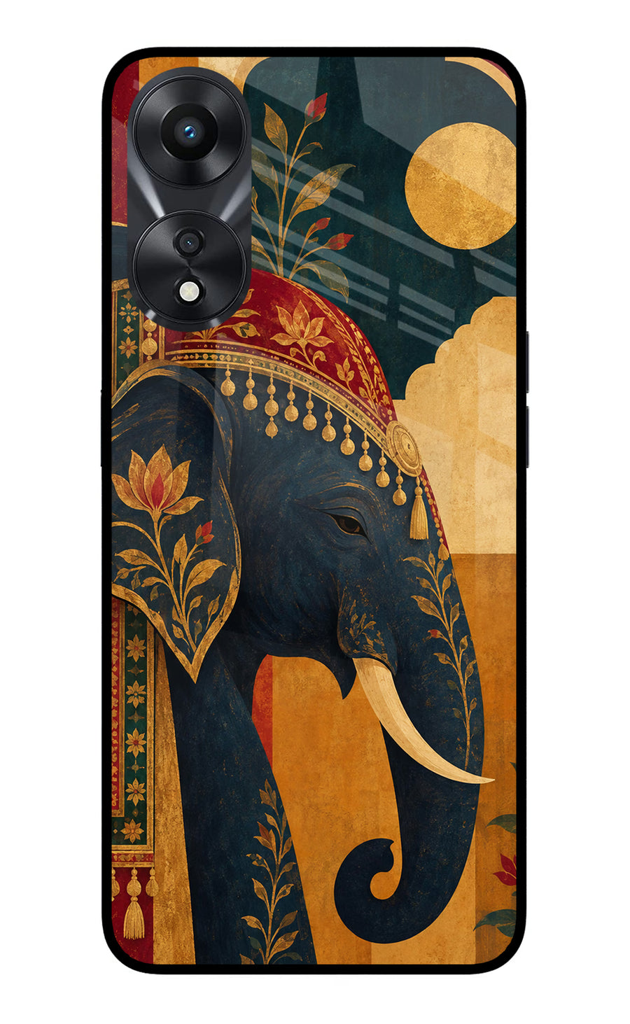 Royal Elephant Oppo A78 5G Back Cover, Glass case