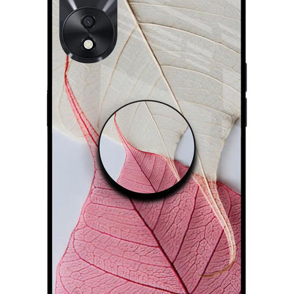 White Pink Leaf Oppo A78 5G Pop Case by Casekaro