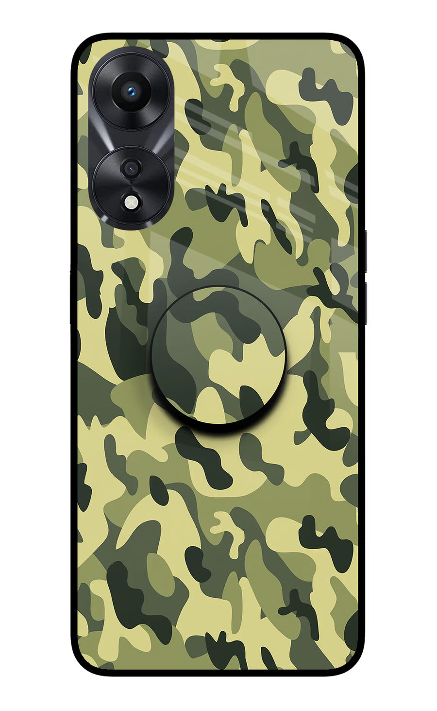 Camouflage Oppo A78 5G Pop Case, Glass case