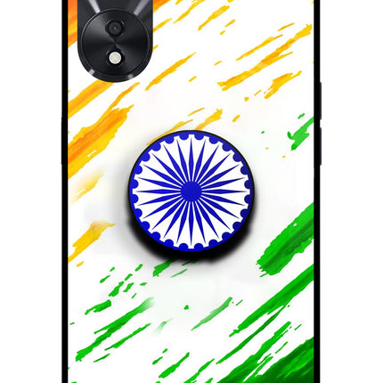 Indian Flag Ashoka Chakra Oppo A78 5G Pop Case by Casekaro