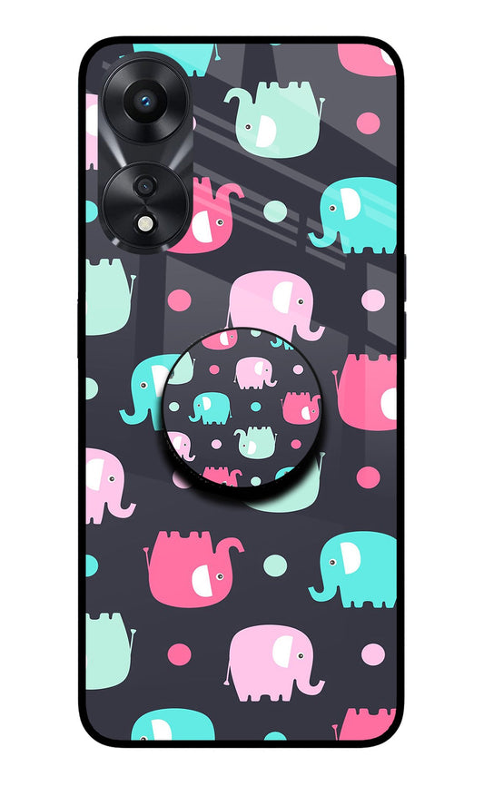 Baby Elephants Oppo A78 5G Glass Case