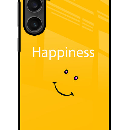 Happiness With Smiley Samsung S23 Glass Case