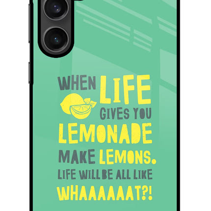 Quote Samsung S23 Glass Case Back Cover by Casekaro