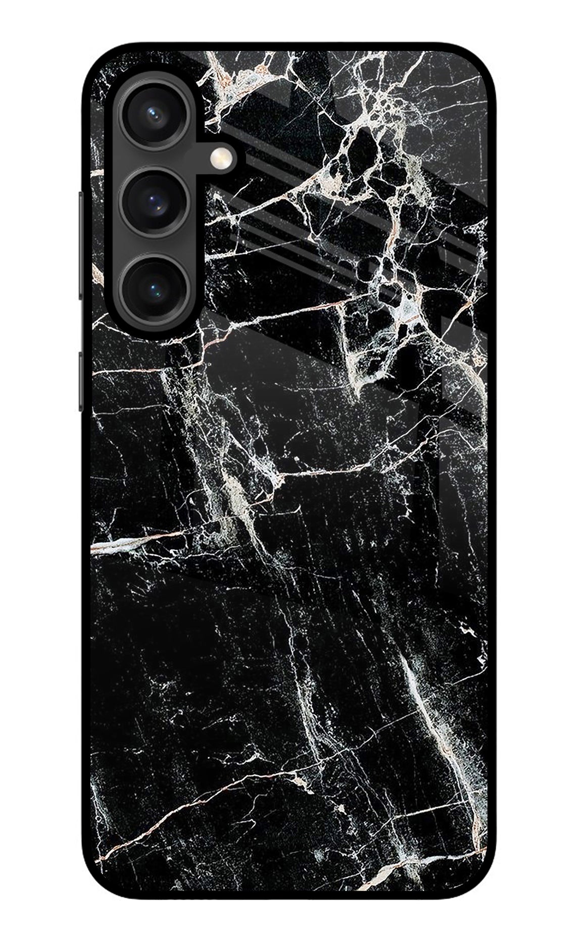 Black Marble Texture Samsung S23 Back Cover