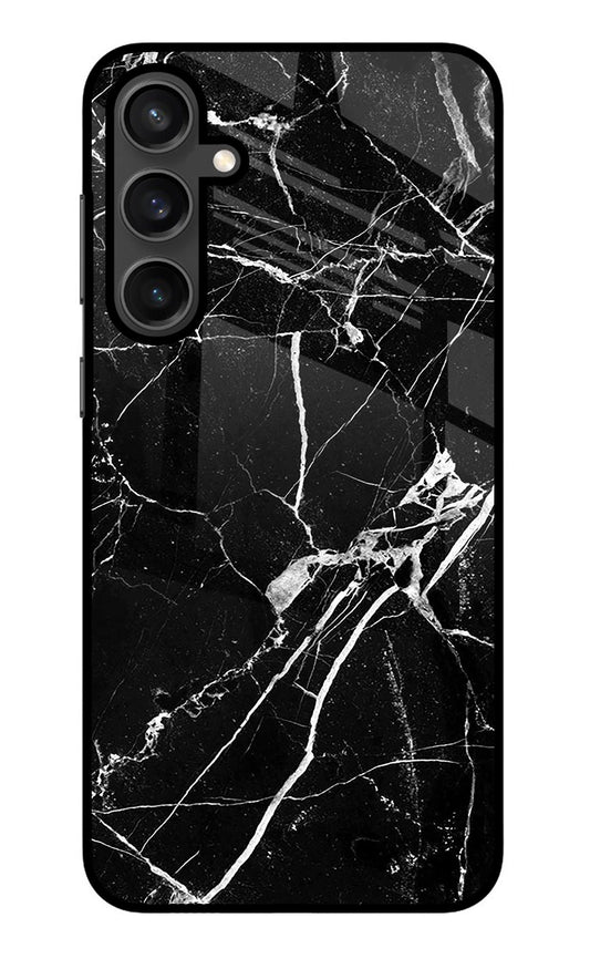 Black Marble Pattern Samsung S23 Glass Case