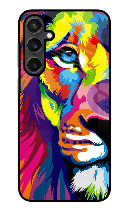 Lion Half Face Samsung S23 Glass Case