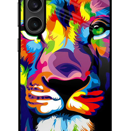 Lion Samsung S23 Glass Case