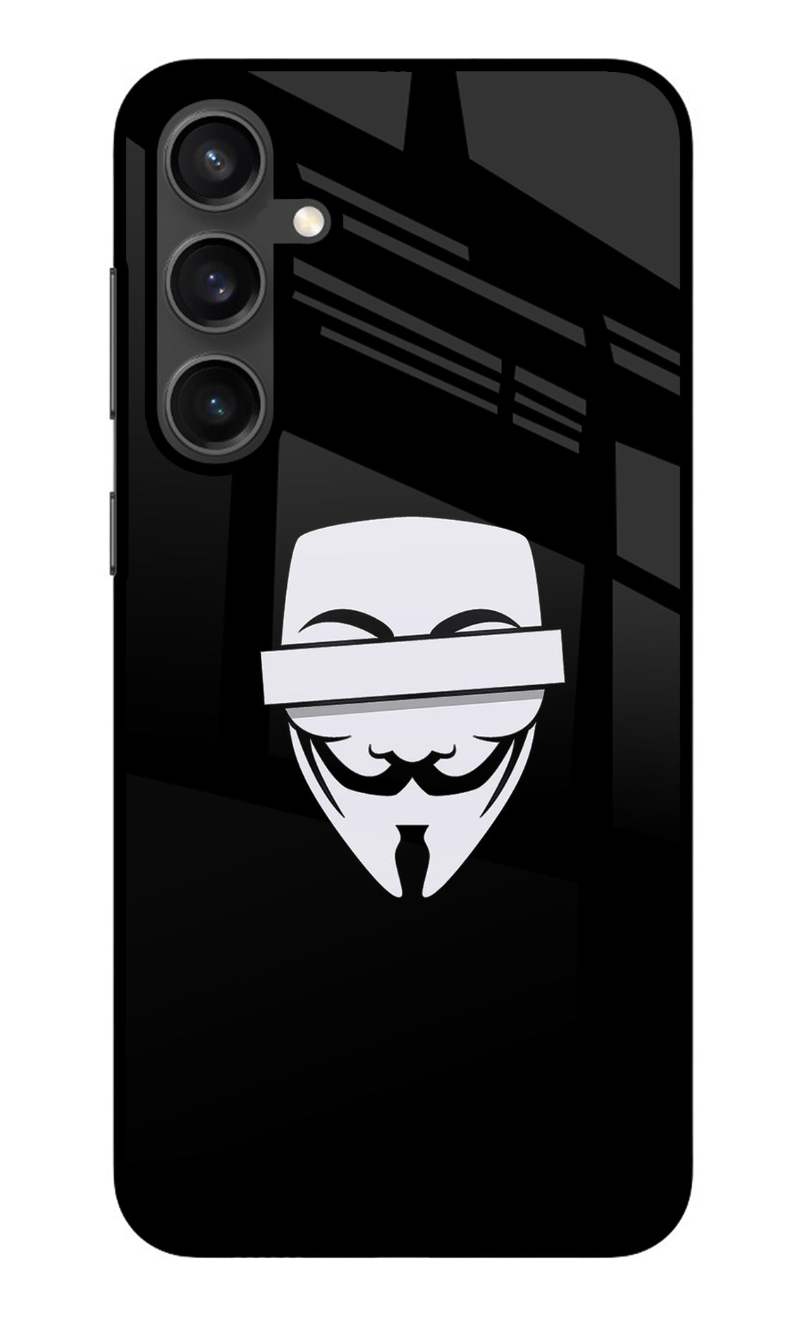 Anonymous Face Samsung S23 Glass Case